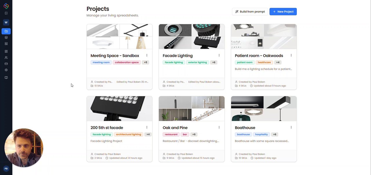 Sourcery screen: Building Projects